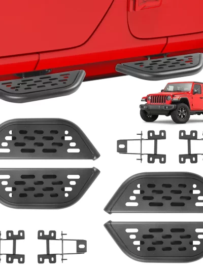 For Jeep Wrangler JL 2018-2024 4-Door Side Hoop Step Nerf Bar Pedal Running Board