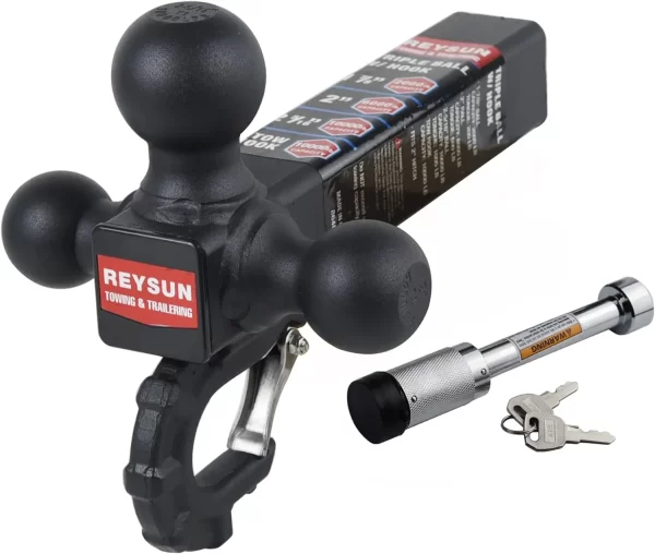 Trailer Hitch 864011L Tri Ball Mount with Hook
