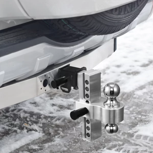 Aluminum Drop Trailer Hitch Heavy Duty Tow Hitches Trailer Hitch Interchangeable Ball Mount With 8-Inch Drop/Rise Towing Hitch - Image 2