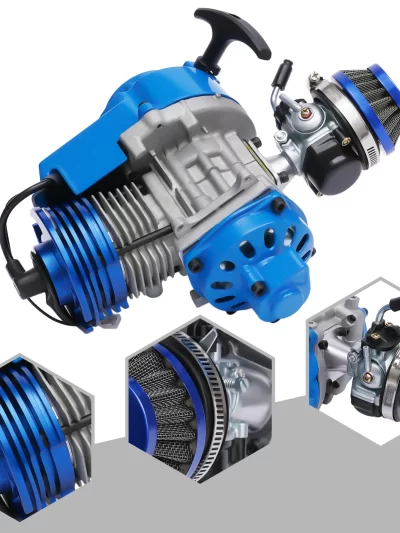 49cc 50cc 2 Stroke Racing Complete Engine Motor Single Cylinder Air-Cooled Engine for  Mini Dirt Bike Pocket Quad ATV Scooters