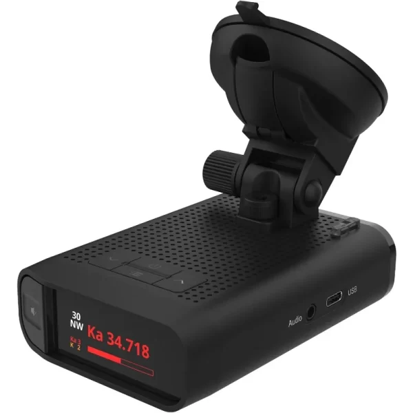 DS1 Extreme Range Radar Detector - Magnet Mount, Bluetooth, Color OLED Display, Less False Alerts, Auto GPS Lockouts,