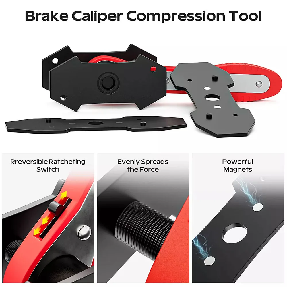 Car Press Single Twin Quad Pistons Install Tool Ratchet Brake Piston Brake Caliper Compression Wrench Caliper Spreader Tool - Image 5