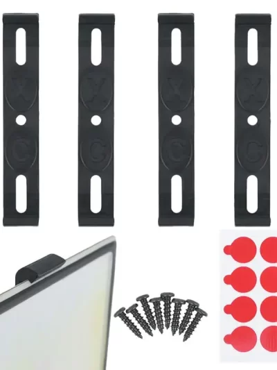 4pcs Frameless License Plate Mount Universal License Plate Holder