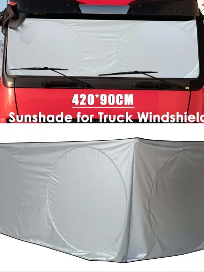 Truck Sunshades Windshield Sun Shade For Semi Commercial And Big Rig Truck 240T Protective Car Interior Accessories