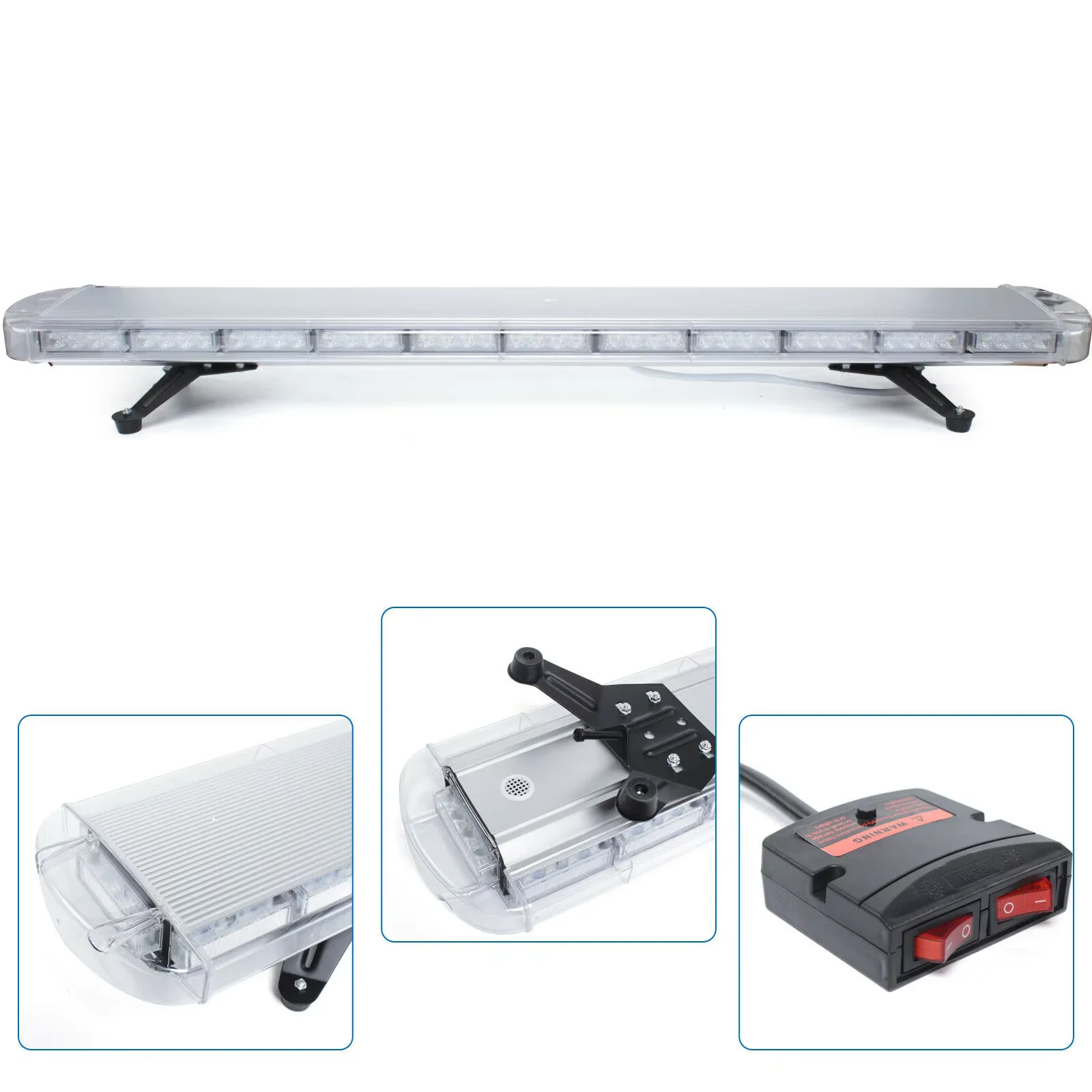 Universal 96 LED Roof Bar 51" Snowplows Beacon Warning Light 12V-24V for Trucks - Image 5