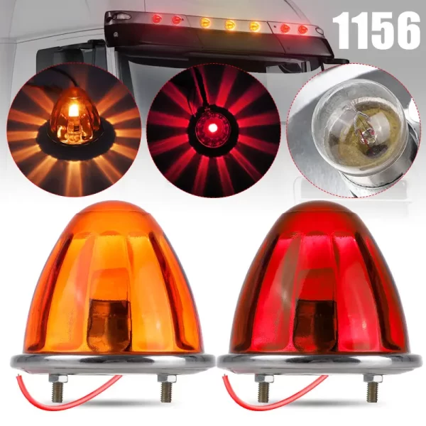 1156 LED Bulb Led Side Marker Light Amber Red Clearence Indicator Light Watermelon Taillight For Car Truck Bus Trailer 12V 24V - Image 6