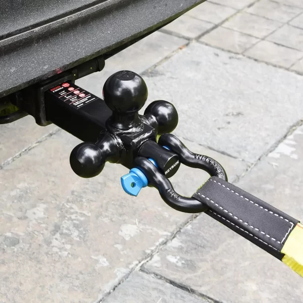 864058 Recovery Trailer Hitch Tri Ball Mount and 360 Swivel Tow Shackle, fits for 2" Receiver, Class V Hitch Lock Included - Image 6