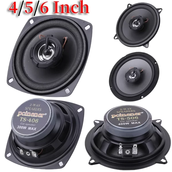 4/5/6 Inch Car Speakers 600W 2-Way Vehicle