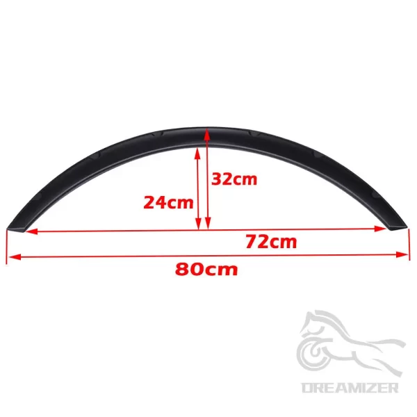 For Honda Civic 4pcs 3.5" Car SUV Off-road Car SUV Off-road Fender Flare Wheel Arch Protector Wheel Eyebrow Fender Mudguards - Image 6