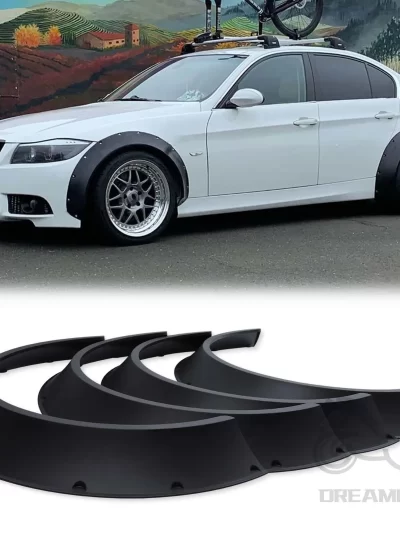 4Pcs/Set  4.5'' Universal Flexible Car SUV Off-road Fender Flare Wheel Arch Protector Widened Decorative Wheel Eyebrow Fender