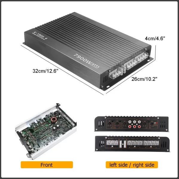 12V 7900W Car Amplifier 4 Channel Powerful Car Audio Subwoofer Aluminum Alloy Vehicle Power Stereo Amp Car Sound Amplifiers - Image 6