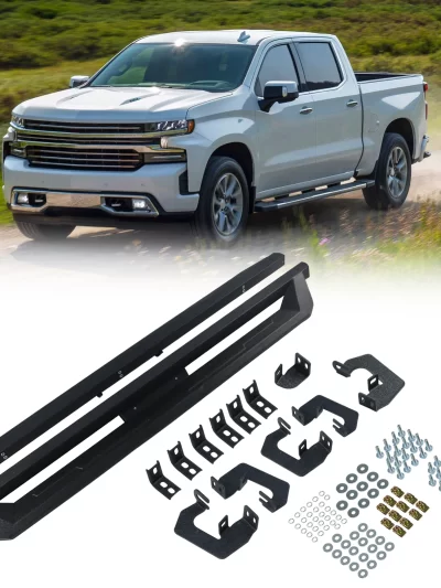 Side Step Nerf Bars Running Boards for 07-18 Silverado/Sierra 1500 Crew Cab