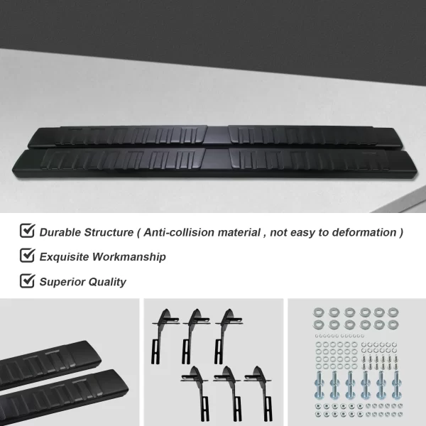 Running Boards for 2009-2018 Dodge Ram 1500 Quad Cab 6" Nerf Bars Side Step - Image 2