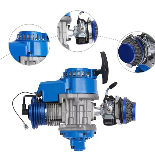 49cc 50cc 2 Stroke Racing Complete Engine Motor Single Cylinder Air-Cooled Engine for  Mini Dirt Bike Pocket Quad ATV Scooters - Image 3