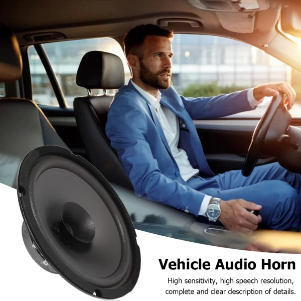 TS-601 500W Coaxial Speaker Vehicle Indoor Audio Stereo Speaker Black Universal