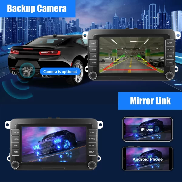 ESSGOO 7" Android 14 4G+64G Apple Carplay Car Stereo - Image 6