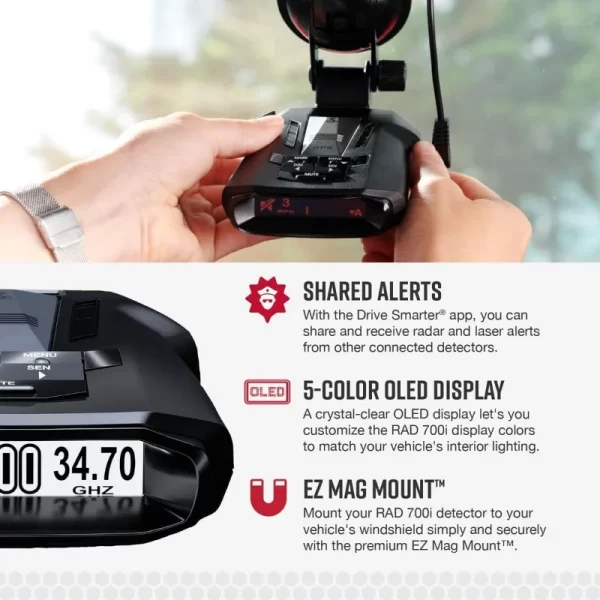 RAD 700i Laser Radar Detector - Premium Detection Range, AutoLearn Intelligence, Advanced Filtering Software, CarPlay - Image 4