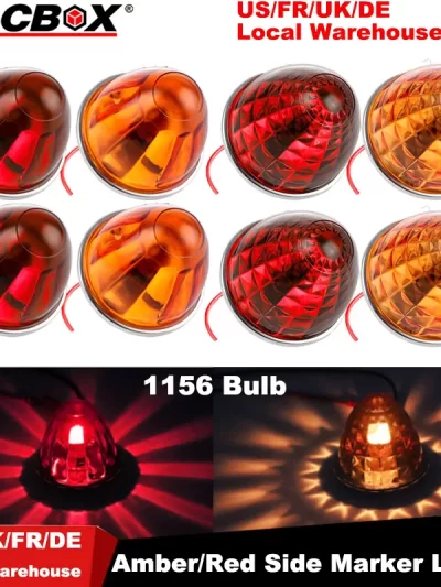 1156 LED Bulb Led Side Marker Light Amber Red Clearence Indicator Light Watermelon Taillight For Car Truck Bus Trailer 12V 24V