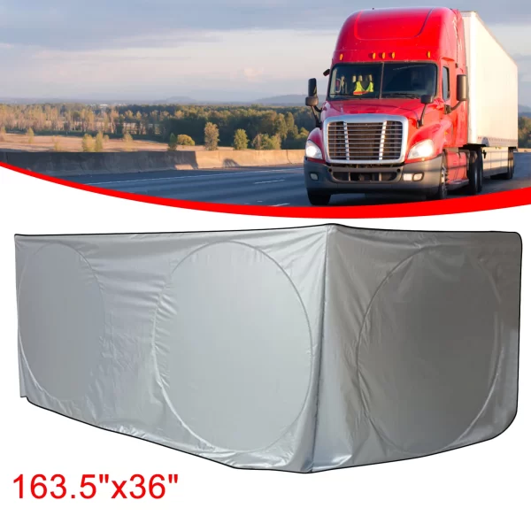 Truck Sunshades Windshield Sun Shade For Semi Commercial And Big Rig Truck 240T Protective Car Interior Accessories - Image 5