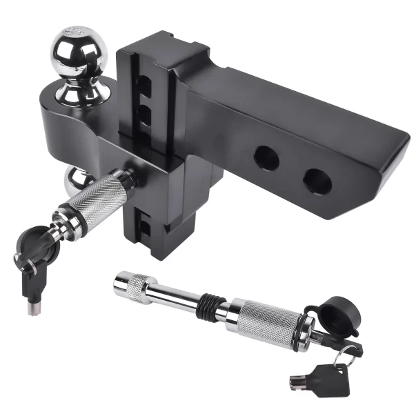 AP03 Black Trailer Hitch Fits 2-Inch Receiver, 6-Inch Drop/Rise Drop Hitch 12,500 LBS GTW Tow Hitch, 2" and 2-5/16" Hitch Balls - Image 3