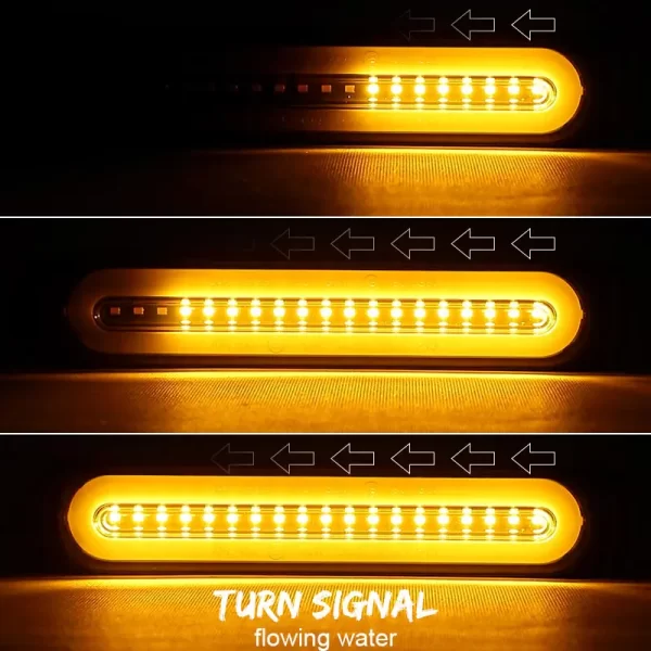 3 in 1 68 led Tail Light LED Brake Stop Light DRL Flowing Turn Signal Lamp Warning Lamp For Truck Trailer RV ATV UTV SUV 12V 24V - Image 5