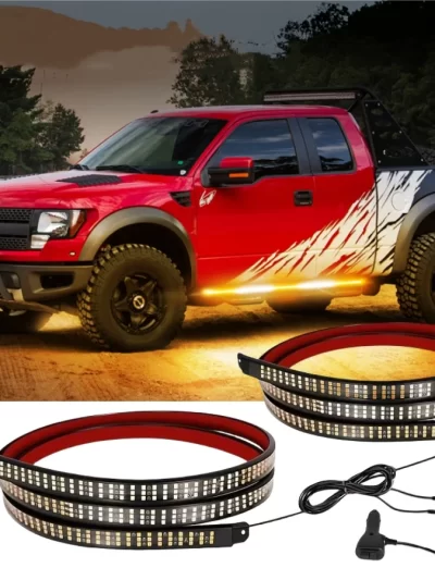 2pcs 71in multicolor Emergency Truck LED Light Bar Flashing Hazard Safety Side Light For Trucks Construction Vehicles Pickup SUV