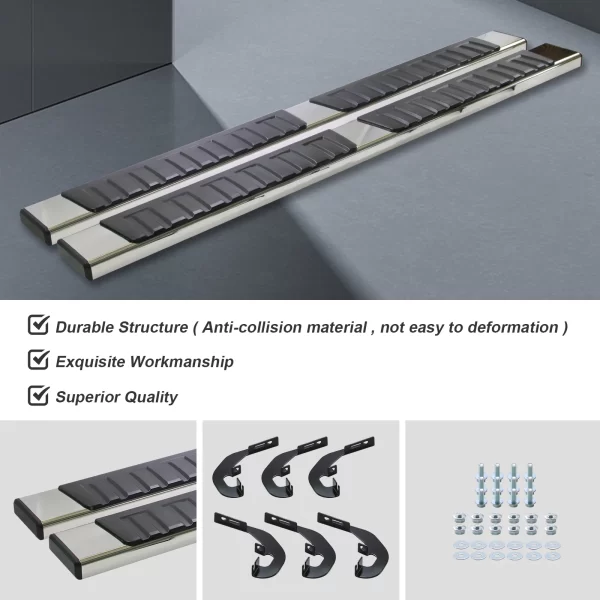 Step Bar Running Board for 19-23 Silverado/Sierra 1500 2500HD 3500HD Crew Cab - Image 4