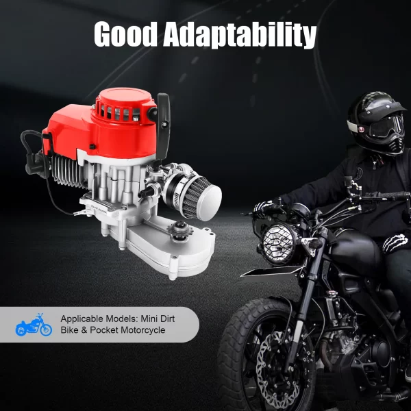 49CC 2 Stroke Pull Start Engine Complete Engine Motor Mini Motor Air Cooled Racing Engine For Pocket Bike Mini Dirt Bike ATV - Image 6