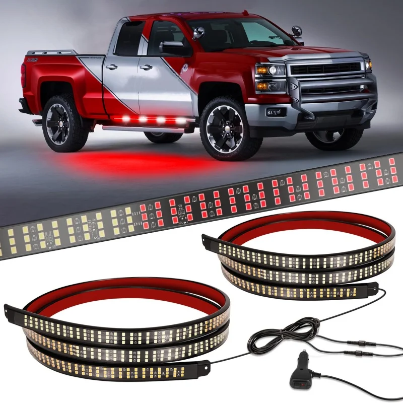 2pcs 71in multicolor Emergency Truck LED Light Bar Flashing Hazard Safety Side Light For Trucks Construction Vehicles Pickup SUV - Image 3
