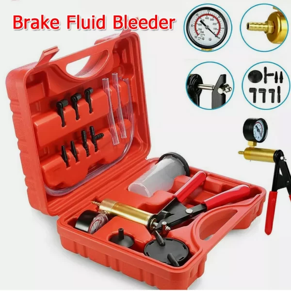 Vacuum Pump Car Brake Clutch Bleeder Tester Motorcycle Bleeding Hand Pump Tool with Case - Image 2