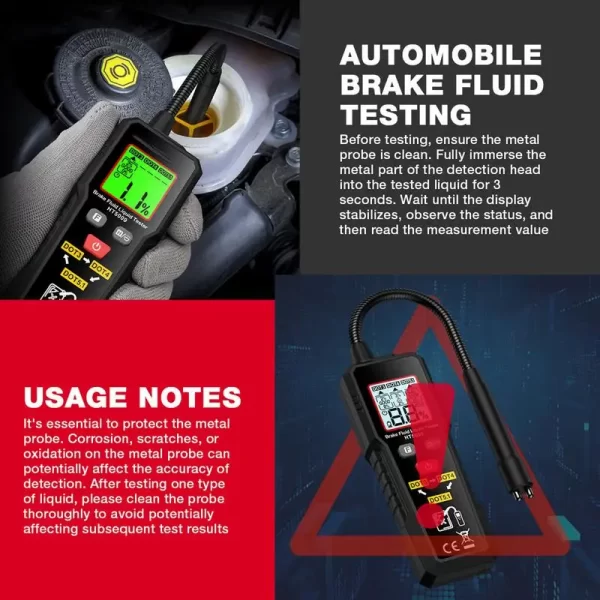 Car Brake Fluid Moisture Tester Auto Brake Fluid Liquid Tester Pen Backlit Oil Moisture Water Detection Car Tool forMost Vehicle - Image 6