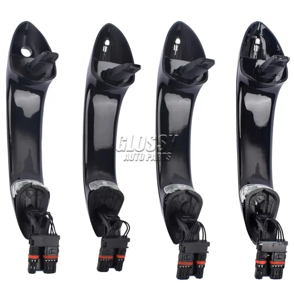 4Pcs Front Rear L/R Black Door Handle For BMW 5 6 7 SERIES - Image 5