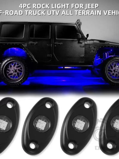 4Pods Rock Lights Kit Car Atmosphere Lamp for Offroad Truck SUV