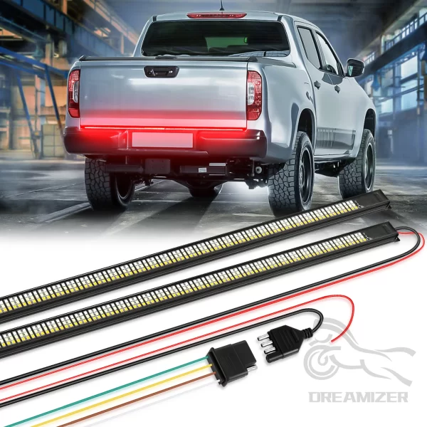 60" LED Truck Strip Tailgate Light Bar Reverse Brake Turn Signal Stop Lamp Tail Light 864 LED Sequential Strip For Pickup Truck