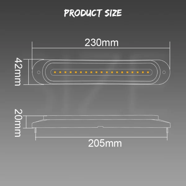3 in 1 68 led Tail Light LED Brake Stop Light DRL Flowing Turn Signal Lamp Warning Lamp For Truck Trailer RV ATV UTV SUV 12V 24V - Image 6