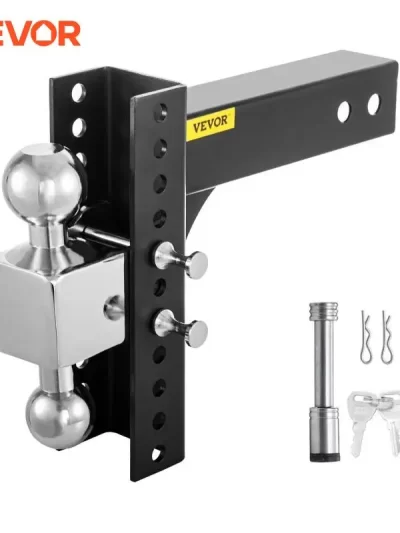 VEVOR Adjustable Trailer Hitch Heavy Duty 6/8" Rise & Drop Hitch Ball Mount Tow W/ Key Lock for Automotive Truck Trailers Towing
