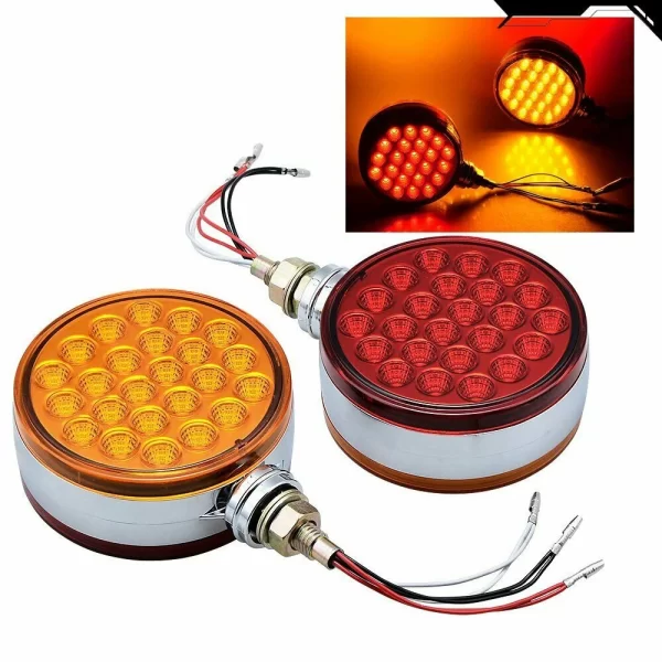 2/1PCS 12-24V Car Lamp 48LED Double Face Side Marker Light Waterproof Truck Turn Signal Brake Light Trailers RV Tail Light - Image 6