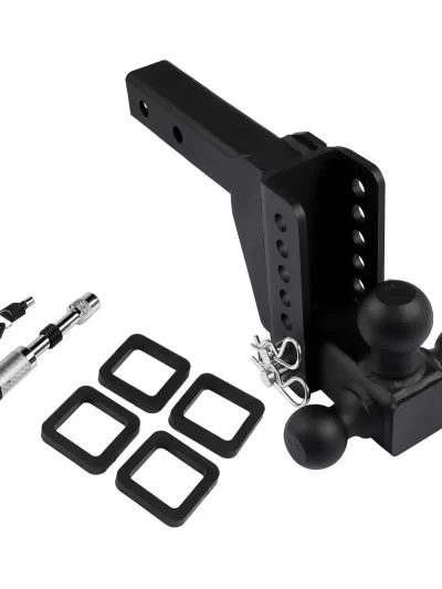 AP03 2" Receiver 6" Drop/Rise Adjustable Tow Hitch Tri Ball Mount 18500 lb Black
