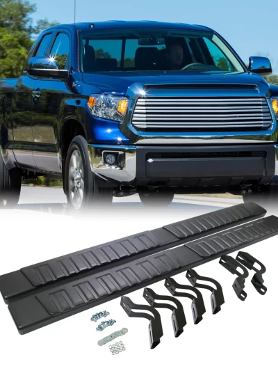 Side Step Running Boards for 07-21 Toyota Tundra Double Cab 4 Door Aluminum