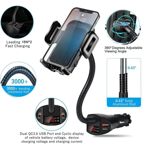 3 In 1 Car Cigarettes Lighter Phone Holder - Image 4