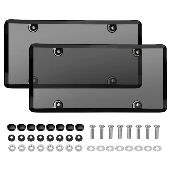 2Pcs License Plate Protector with Screw Caps Cover Kit - Image 7