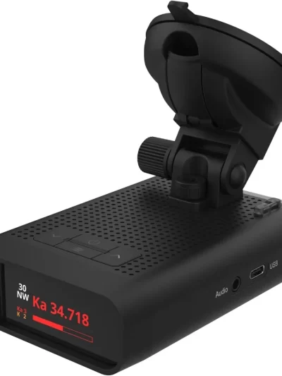 DS1 Extreme Range Radar Detector - Magnet Mount, Bluetooth, Color OLED Display, Less False Alerts, Auto GPS Lockouts