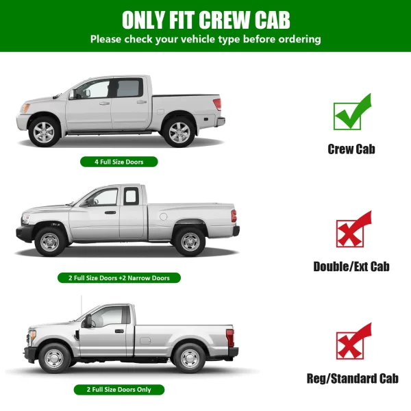 Side Step Nerf Bars Running Boards for 07-18 Silverado/Sierra 1500 Crew Cab - Image 4