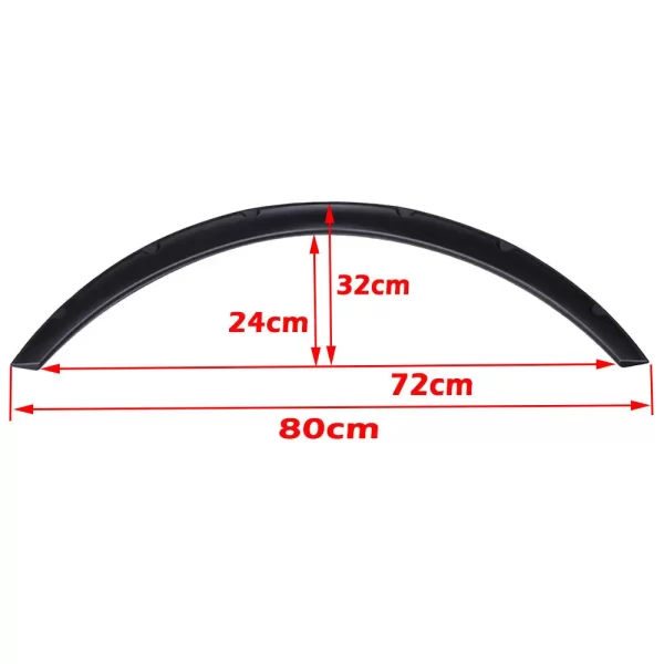 4Pcs 3.5'' Carbon Look Wheel Arch Fender Flares Cover Trim Mudguards Protective Lip Anti-Scratch Strips For Honda Accord Civic - Image 4