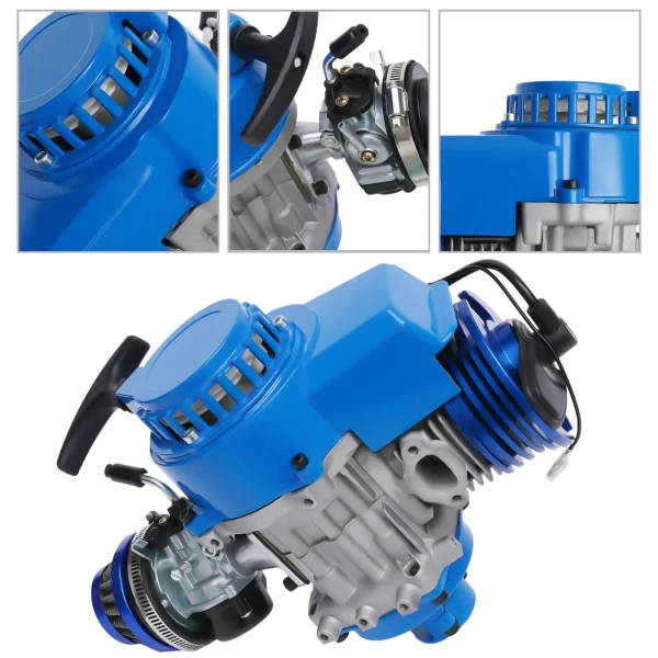 49cc 50cc 2 Stroke Racing Complete Engine Motor Single Cylinder Air-Cooled Engine for  Mini Dirt Bike Pocket Quad ATV Scooters - Image 6