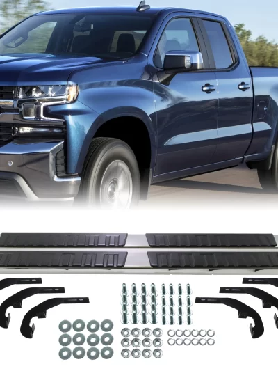 For 19-24 Chevy Silverado 1500 Double Cab 6" Running Boards Nerf Bars Side Steps