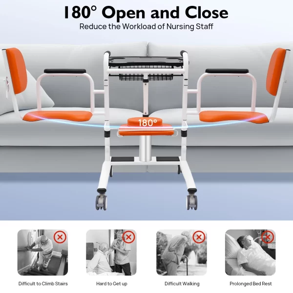 180° Open & Close, Adjustable Height Transfer Aid - Image 4